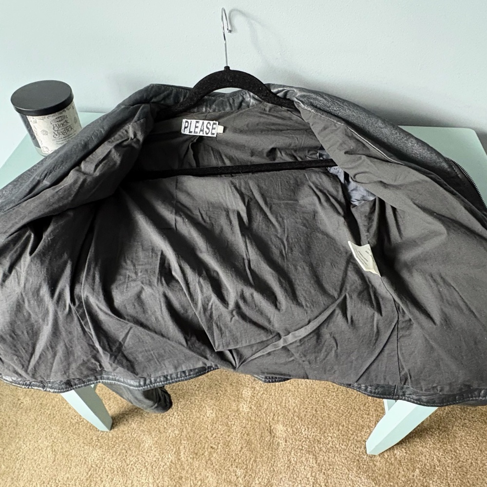 Please Italian Leather Coat size XS to S - Picture 11 of 11